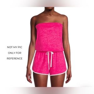 Terry romper with pockets